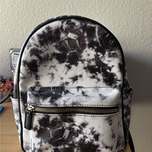 Like Dreams  Black and White Tie-Dye Mini Backpack